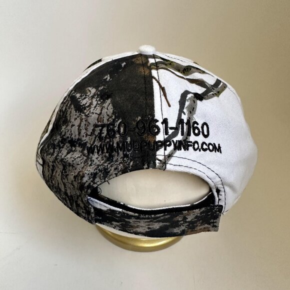 Mud Puppy Baseball Hat Camo Hunter Info Adjustable Strap Back Cap Embroidered - Picture 6 of 9